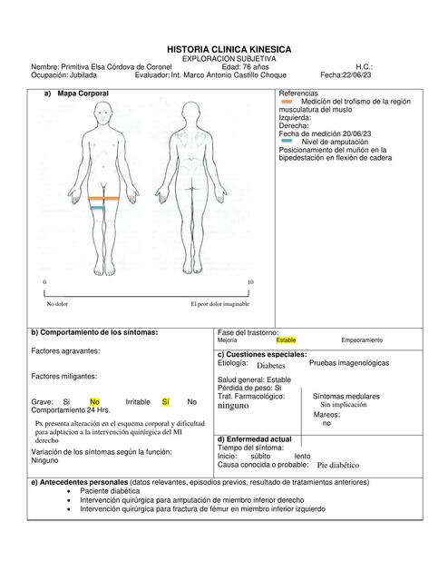 Historia Clínica Kinésica 