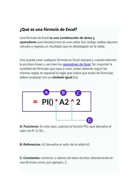 Qué es una fórmula de Excel