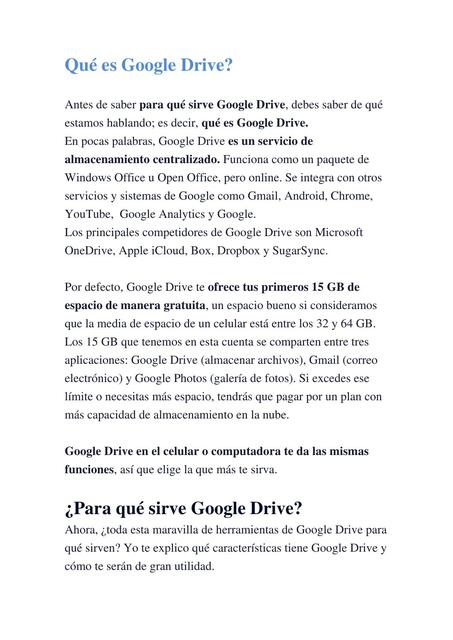 ¿Qué es Google Drive?