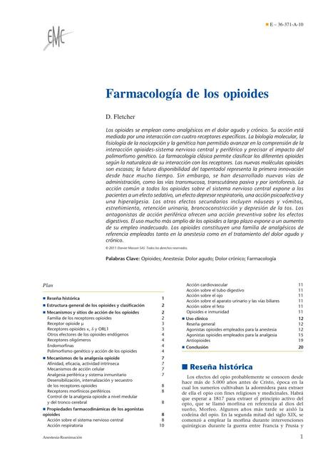 Farmacología de los Opioides