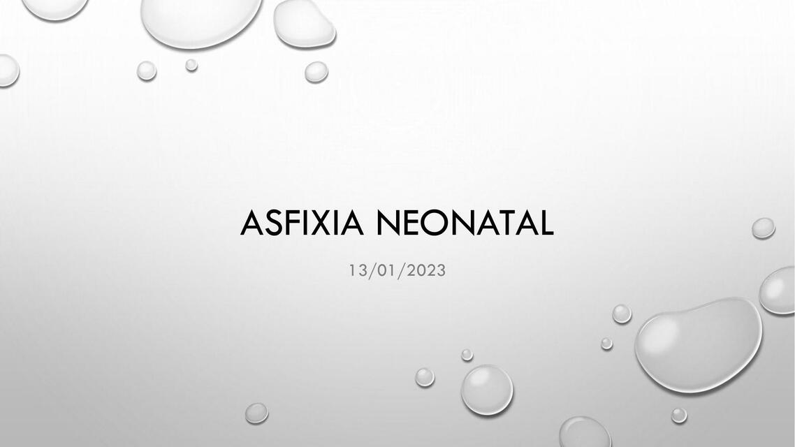 Asfixia neonatal presentcion