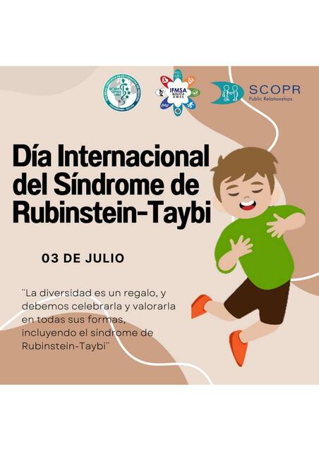 Día Mundial del Síndrome de Rubinstein Taybi