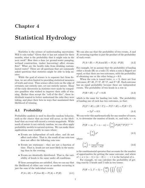 Statistical Hydrology