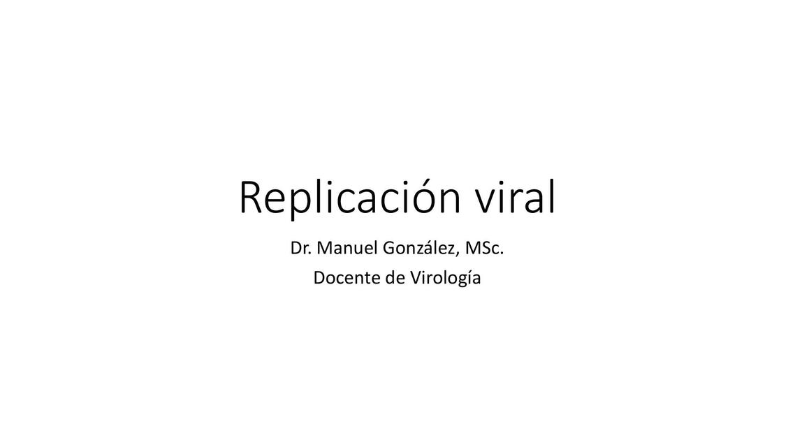 Replicación viral 