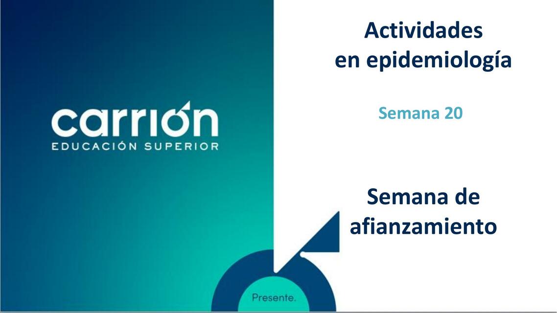 Actividades en epidemiologia