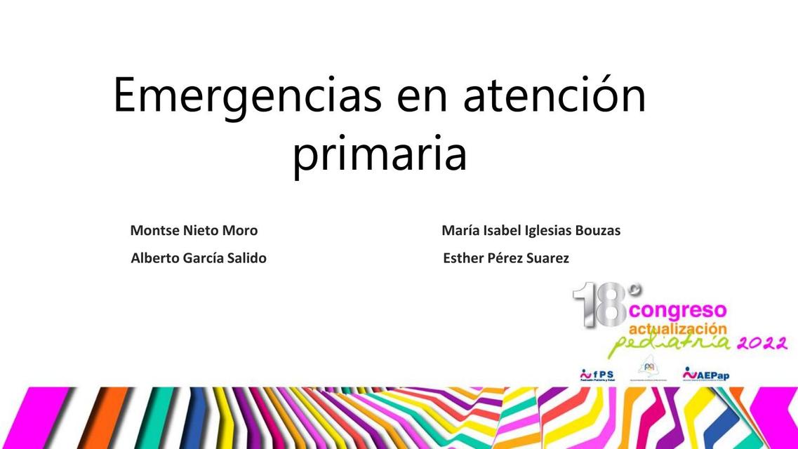 Emergencias en atención primaria  