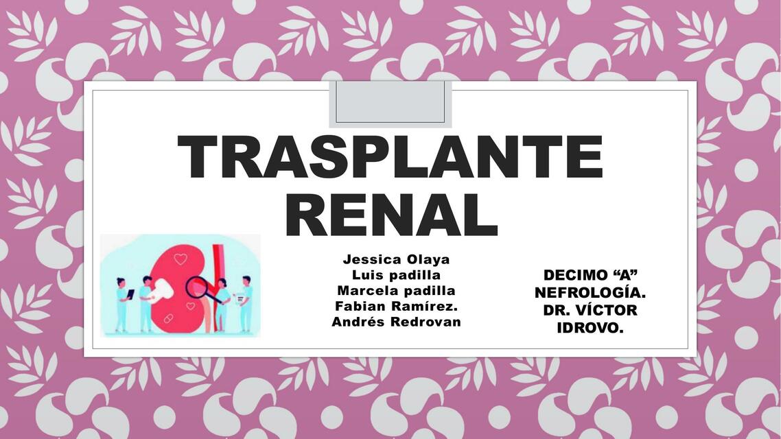 Trasplante Renal 