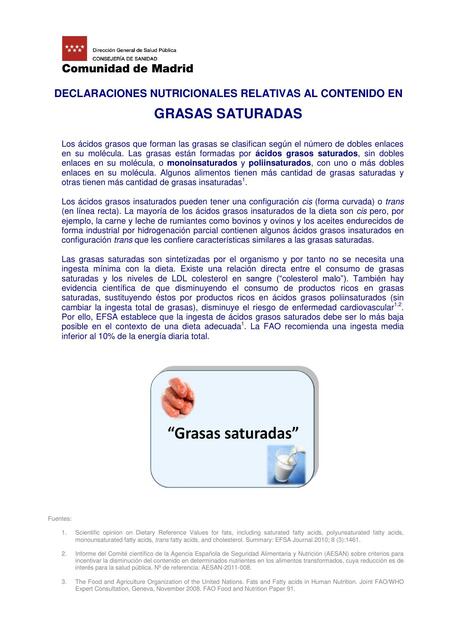 Grasas saturadas 