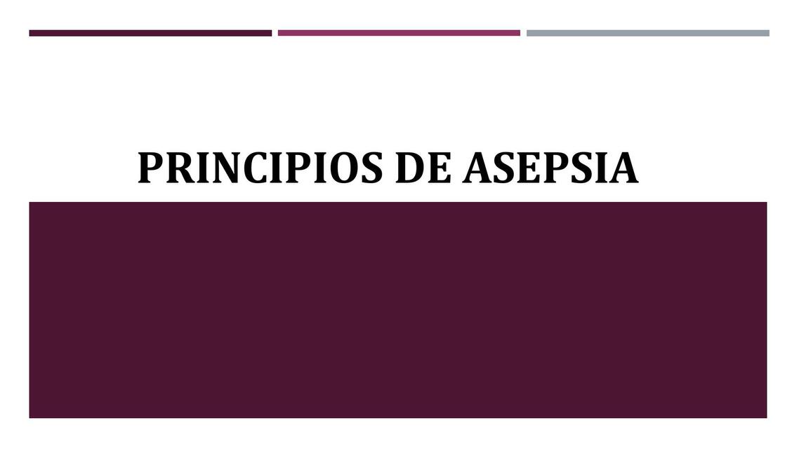 Presentación Principios  De Asepsia  y Antisepsia 