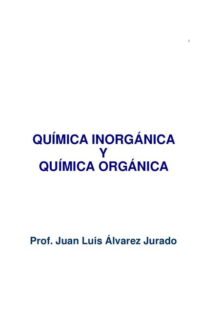 Química inorgánica y química orgánica