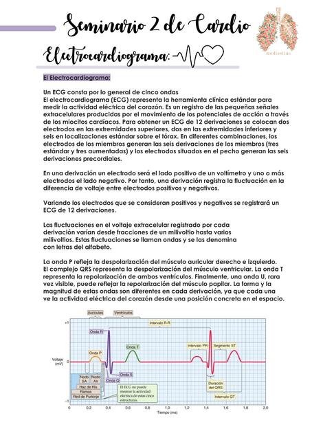 Seminario 2 de Cardio - Electrocardiograma 