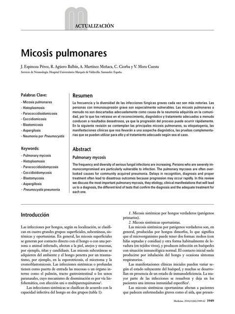 Micosis pulmonares 