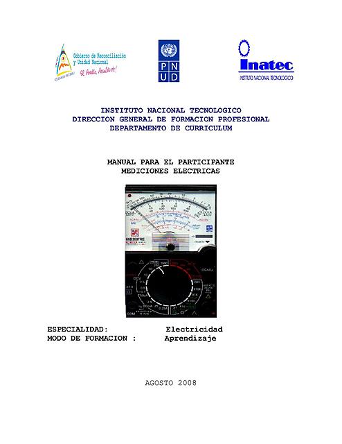 MANUAL DE MEDICIONES ELECTRICAS