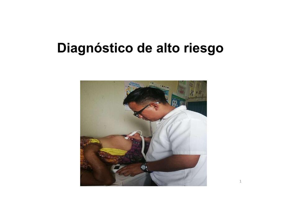 Diagnóstico de alto riesgo Medicina y Farmacia uDocz