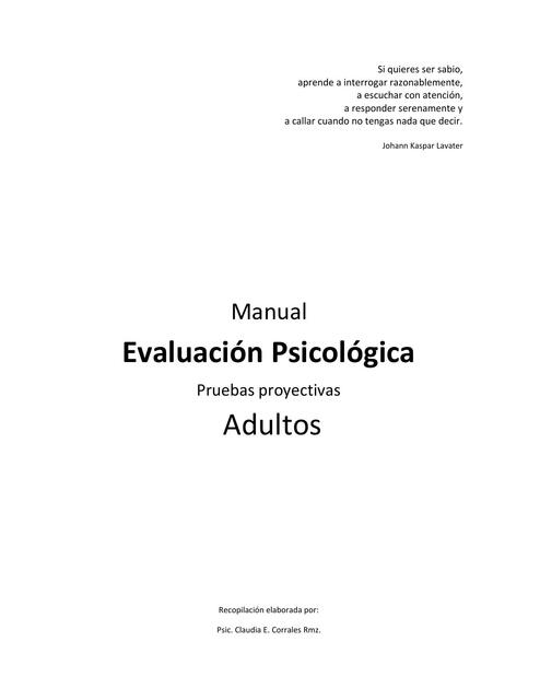 Evaluación Psicológica 