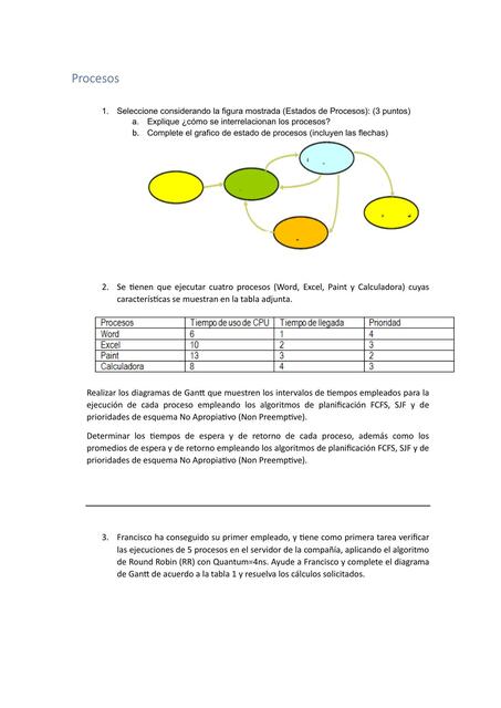 Ejercicios Procesos y Memoria