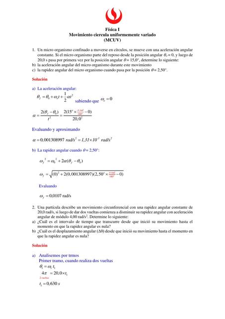 Movimiento circula uniformemente variado 