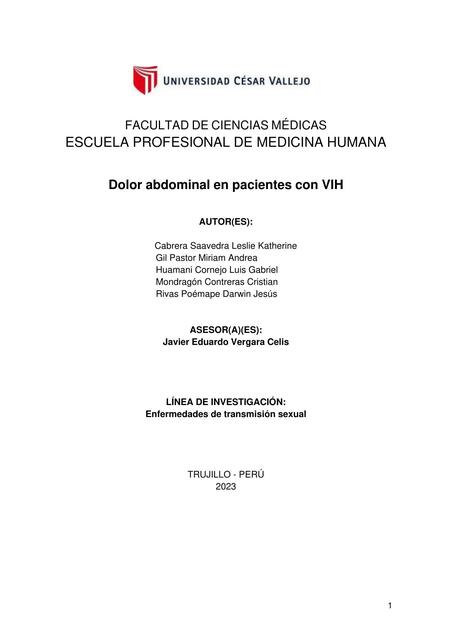 Dolor Abdominal en Paciente con VIH 