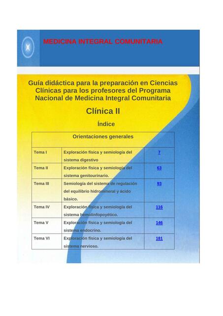 Guía Didáctica para los Profesores de Clínica 