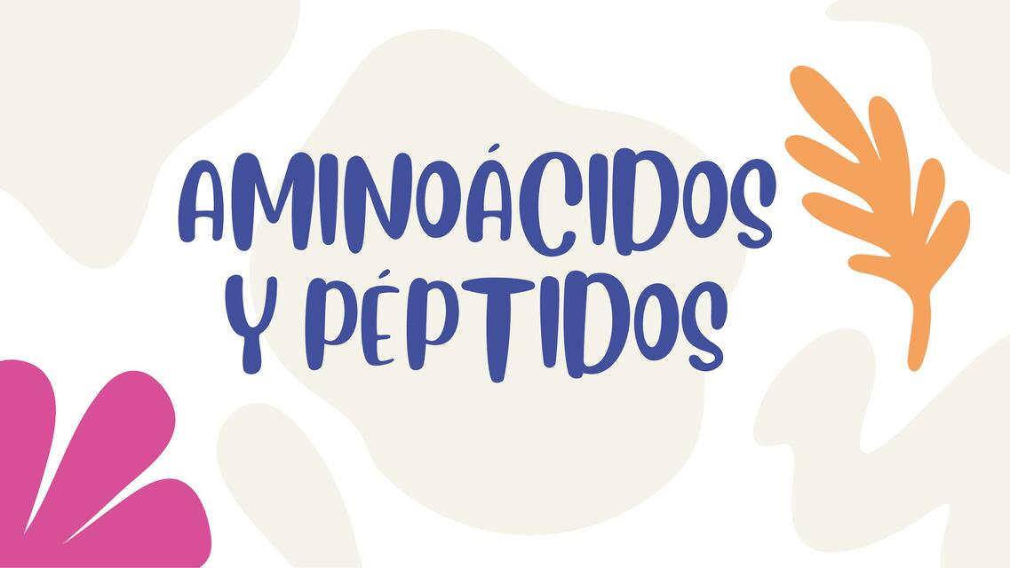 Aminoácidos y péptidos