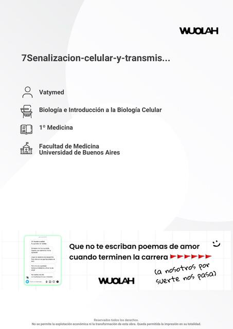 Señalización Celular y Transmisión Intracelular 