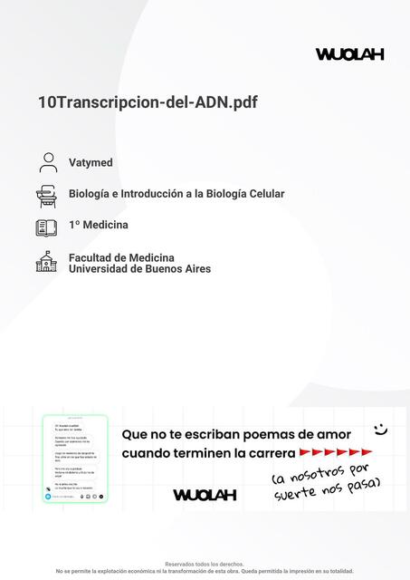 Transcripción del ADN 