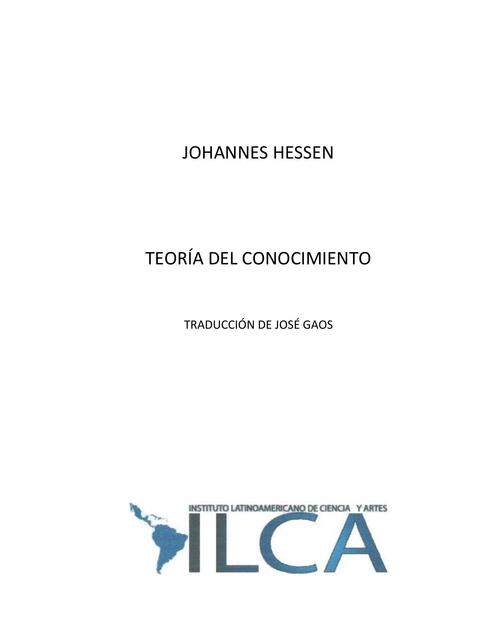 Teoría del Conocimiento 