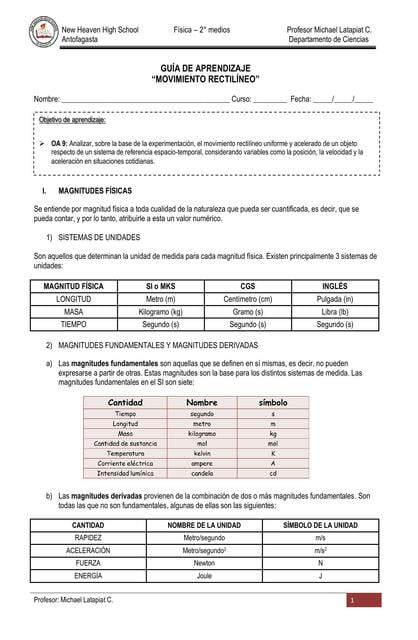 Física Movimiento rectilineo 2MA y 2MBpdf | jenniffer | uDocz
