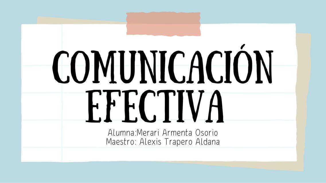 Comunicación efectiva 