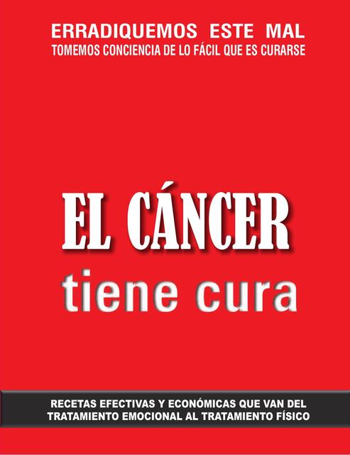 El Cáncer tiene cura  