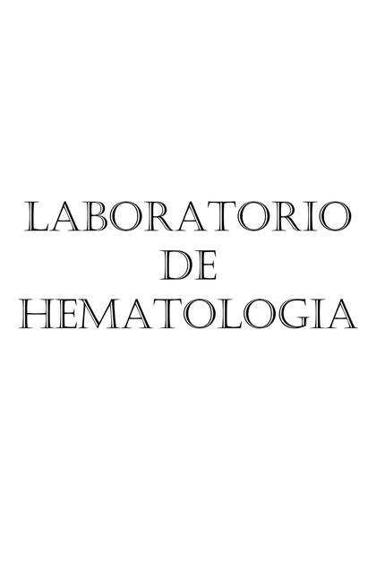 Guía Laboratorio  hematología