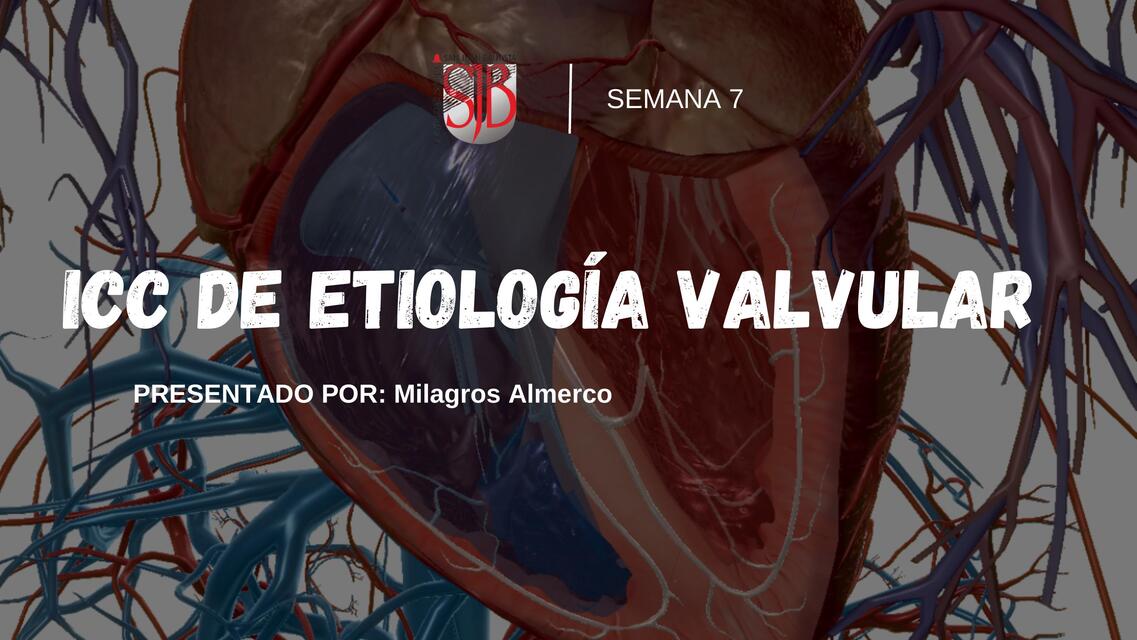 Icc de etiología valvular  