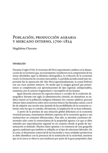 Economía del periodo colonial tardío Tomo III BC