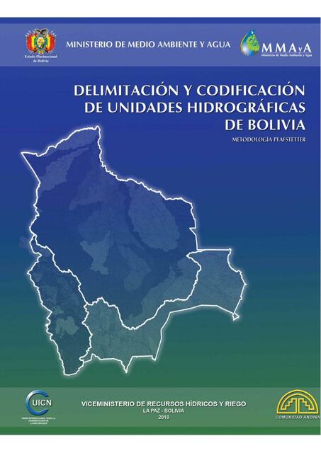 Delimitación y codificación de unidades hidrográficas de Bolivia 