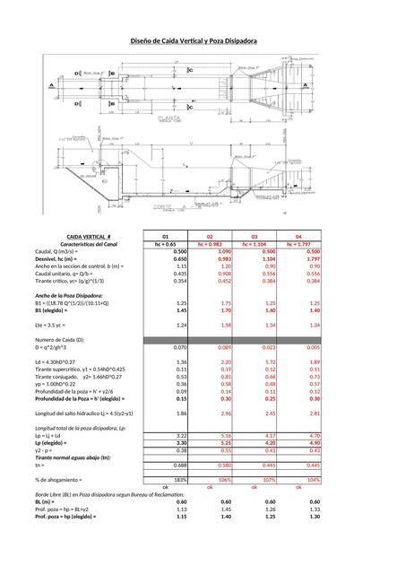 Calculo Hidráulico de Caída Vertical 