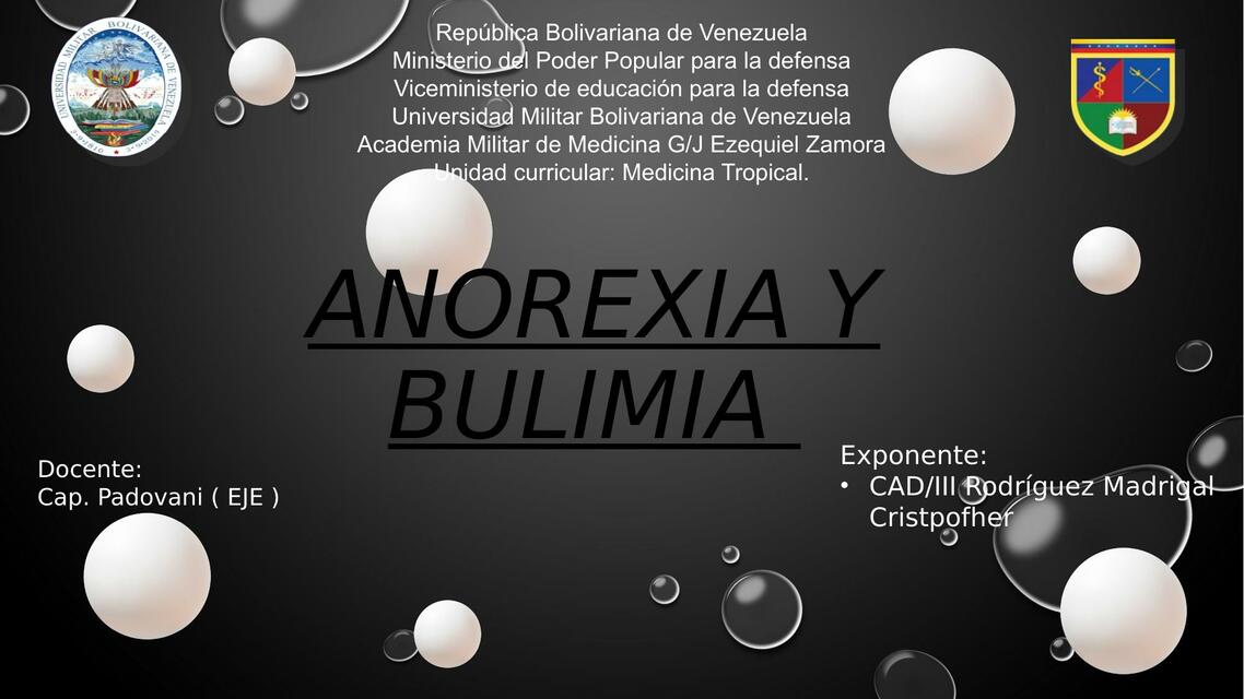 Anorexia y Bulimia madrigal 