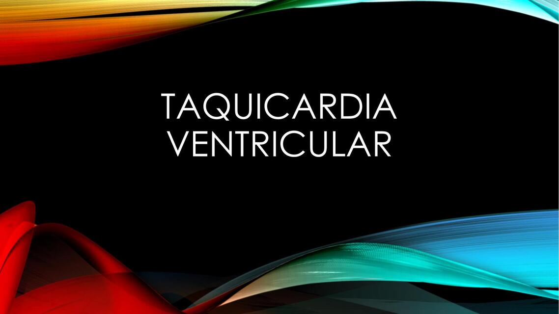 Taquicardia ventricular 