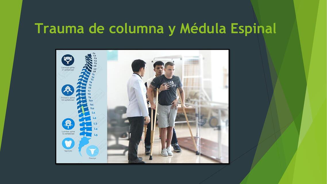 Trauma de columna y Médula Espinal  