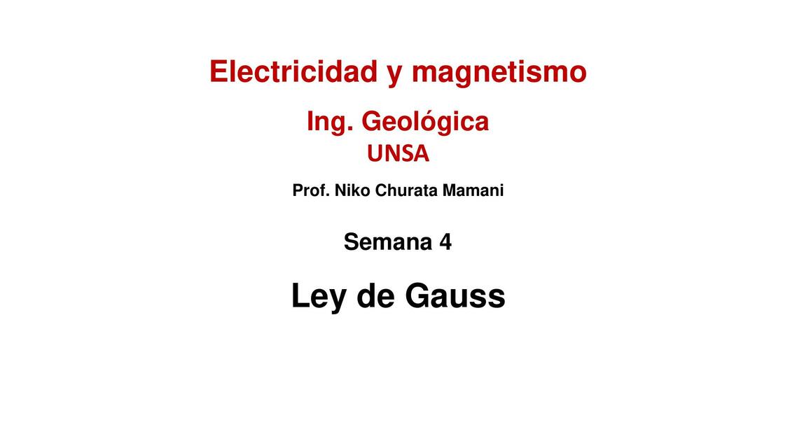 Ley de Gauss 