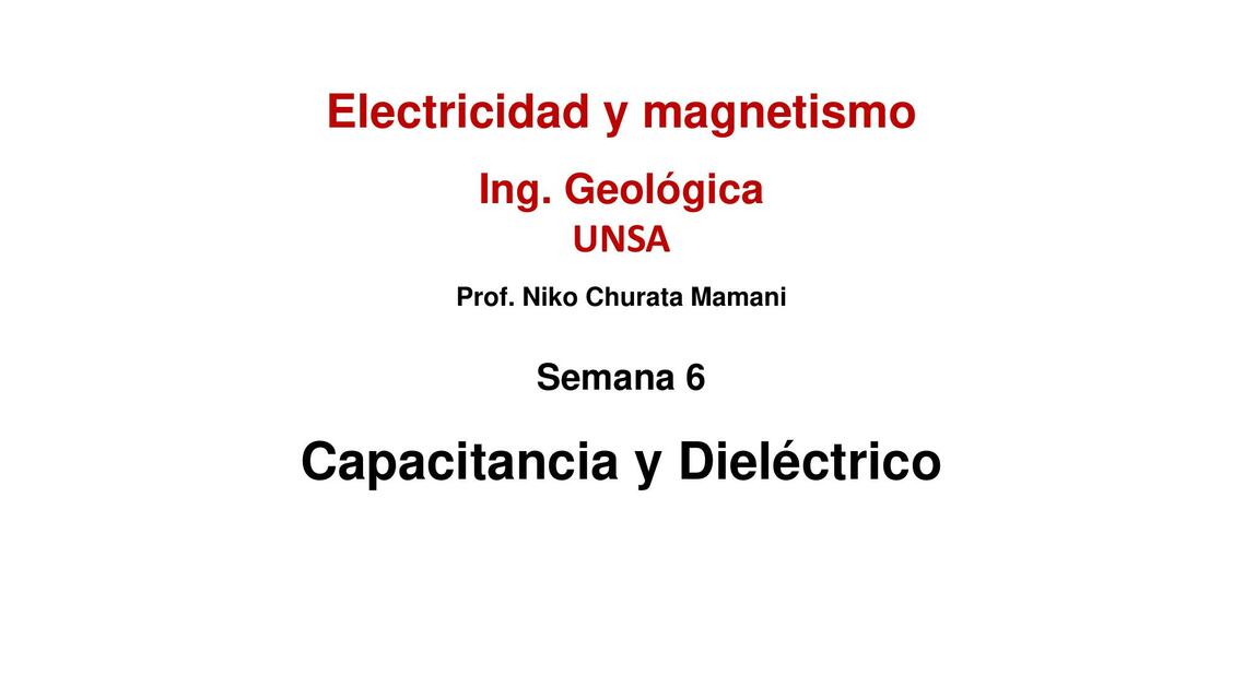 Capacitancia y Dieléctrico 