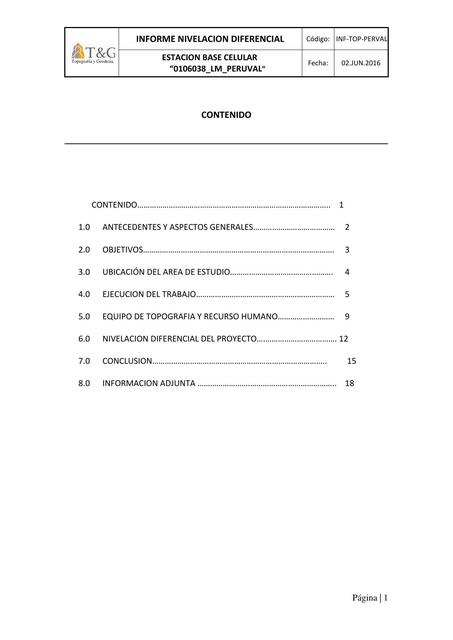 Informe  Topografía  Diferencial 