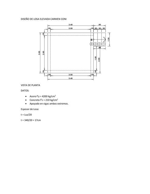 Diseño de losa elevada 