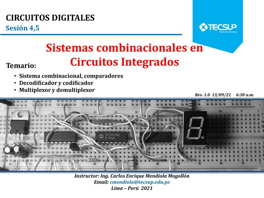 Sistemas Combinacionales en Circuitos Integrados 