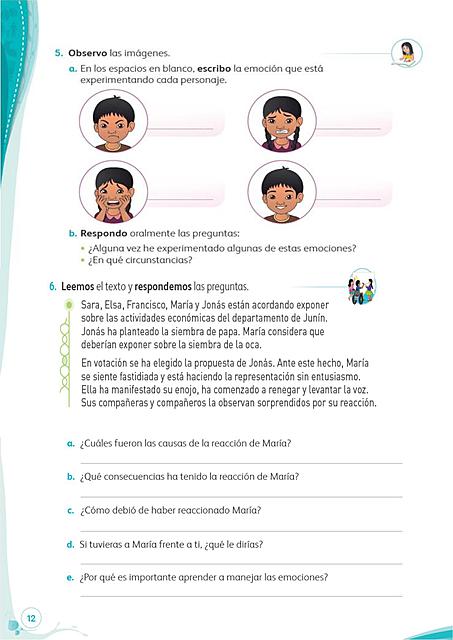 ACTIVIDAD PERSONAL SOCIAL LAS EMOCIONES