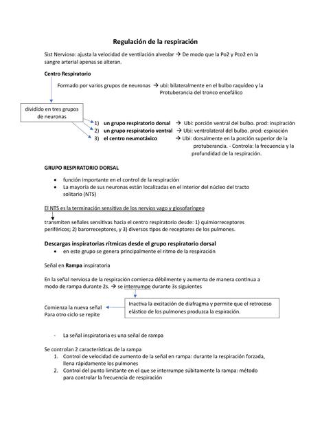 Regulación de la ventilación 