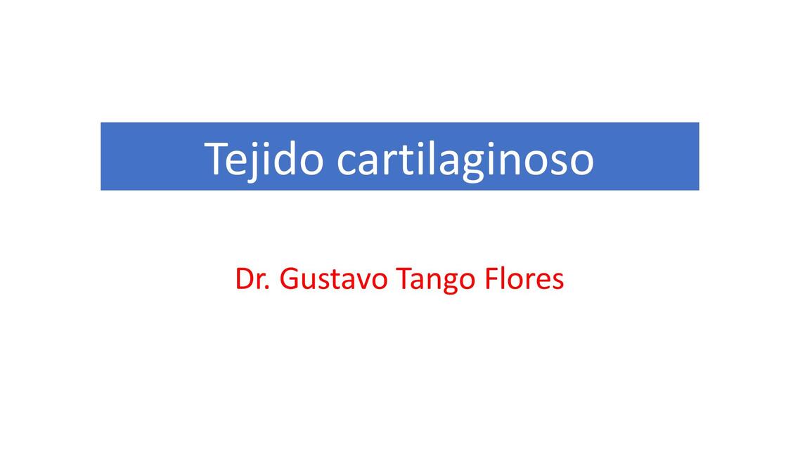 Tejido cartilaginoso 