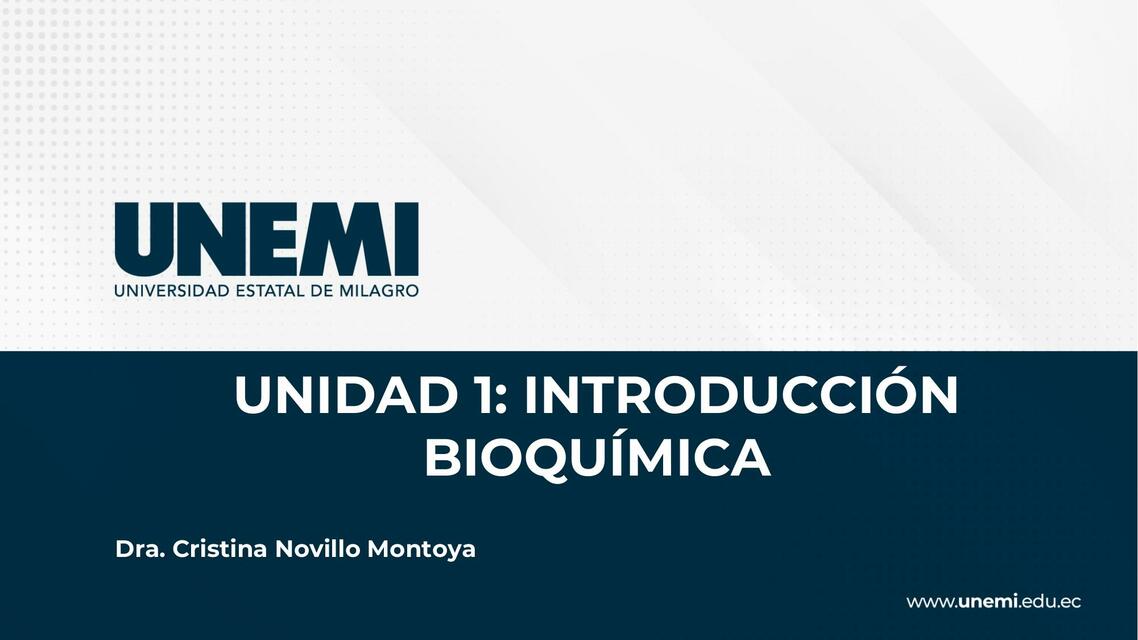 Semana  2  Introducción bioquímica