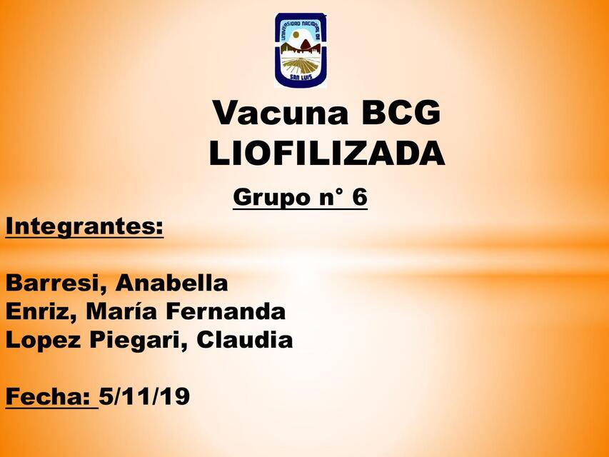 Liofilizada Vacuna BCG 