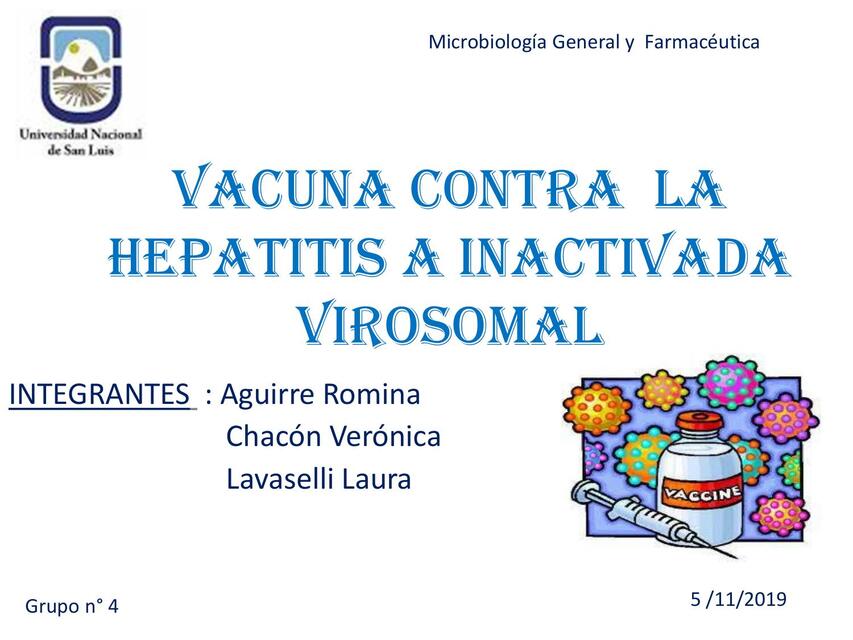 Vacuna contra la hepatitis A inactivada virosomal 