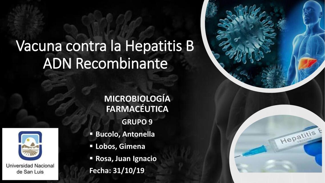 Vacuna contra la Hepatitis B ADN Recombinante 